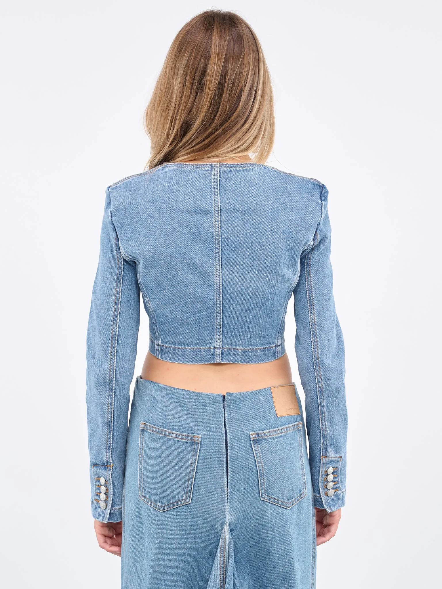 Denim Crop Jacket (120723-BLUE)