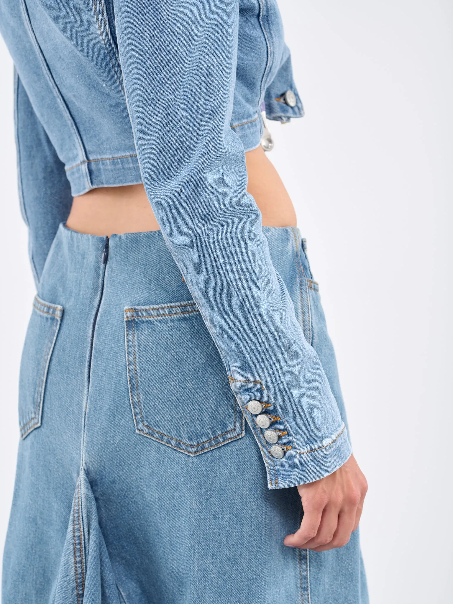 Denim Crop Jacket (120723-BLUE)