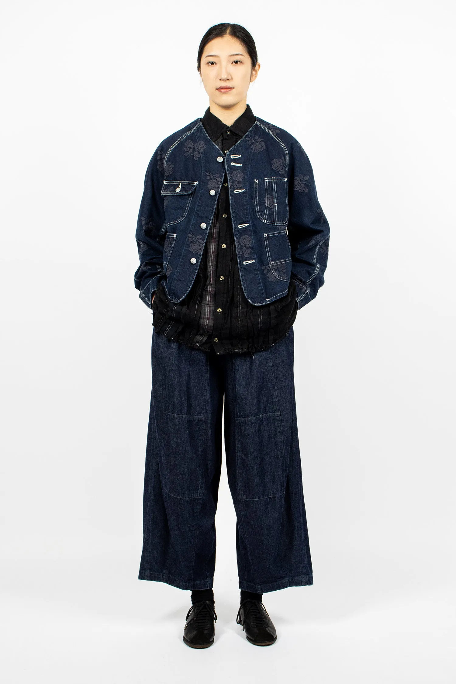 Denim Short Coverall Indigo