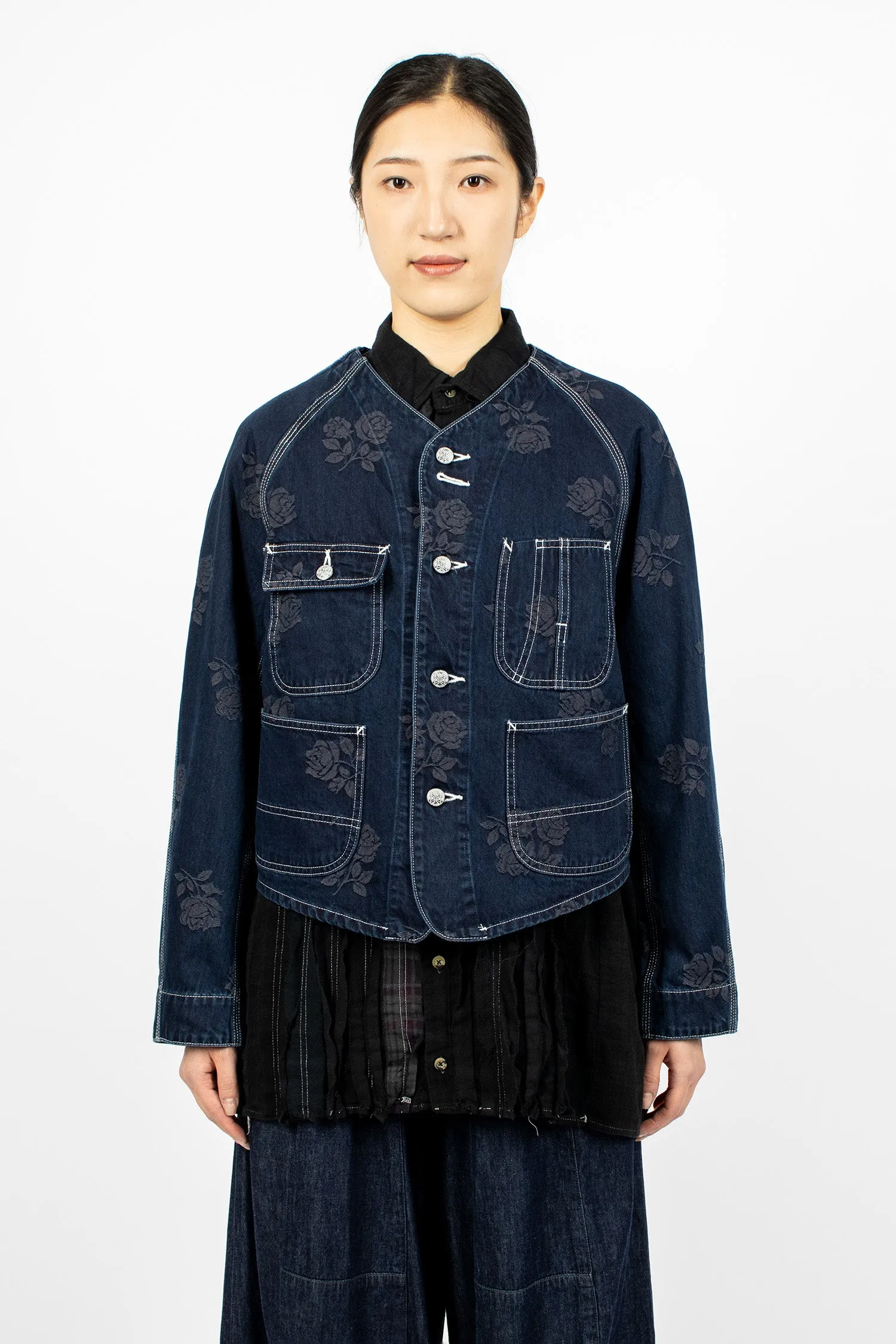 Denim Short Coverall Indigo