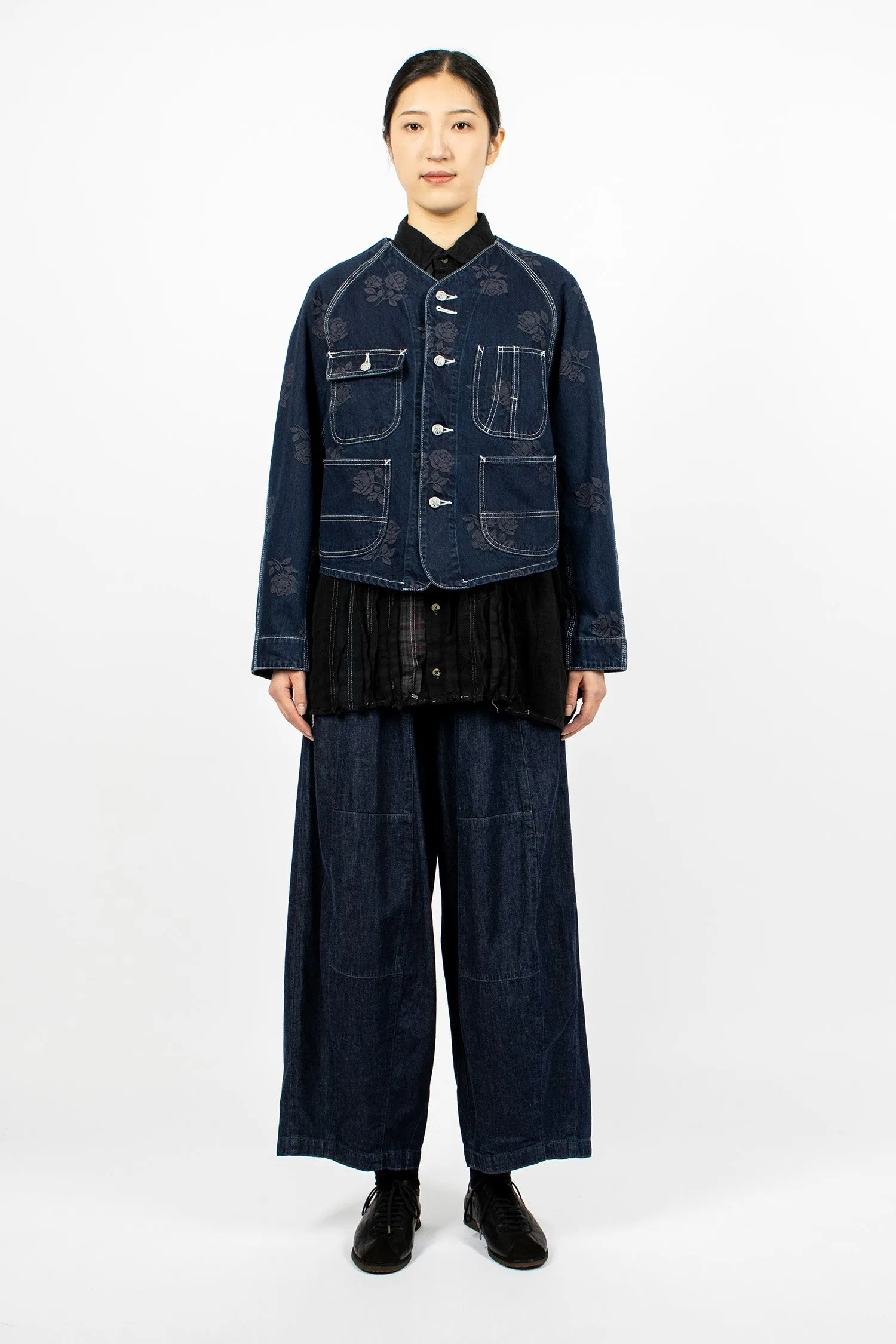 Denim Short Coverall Indigo