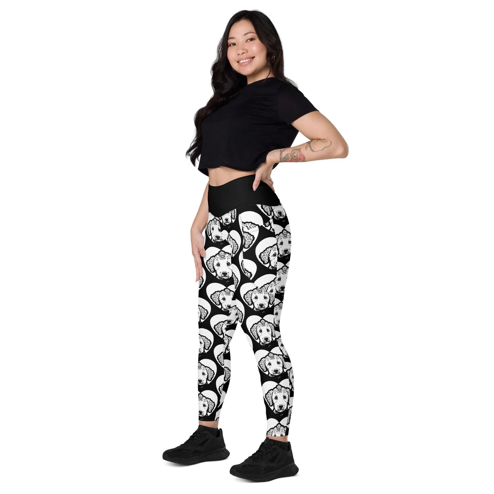 DOG BREED LEGGINGS with pockets - BEDLINGTON TERRIER - HERTTAHOUND