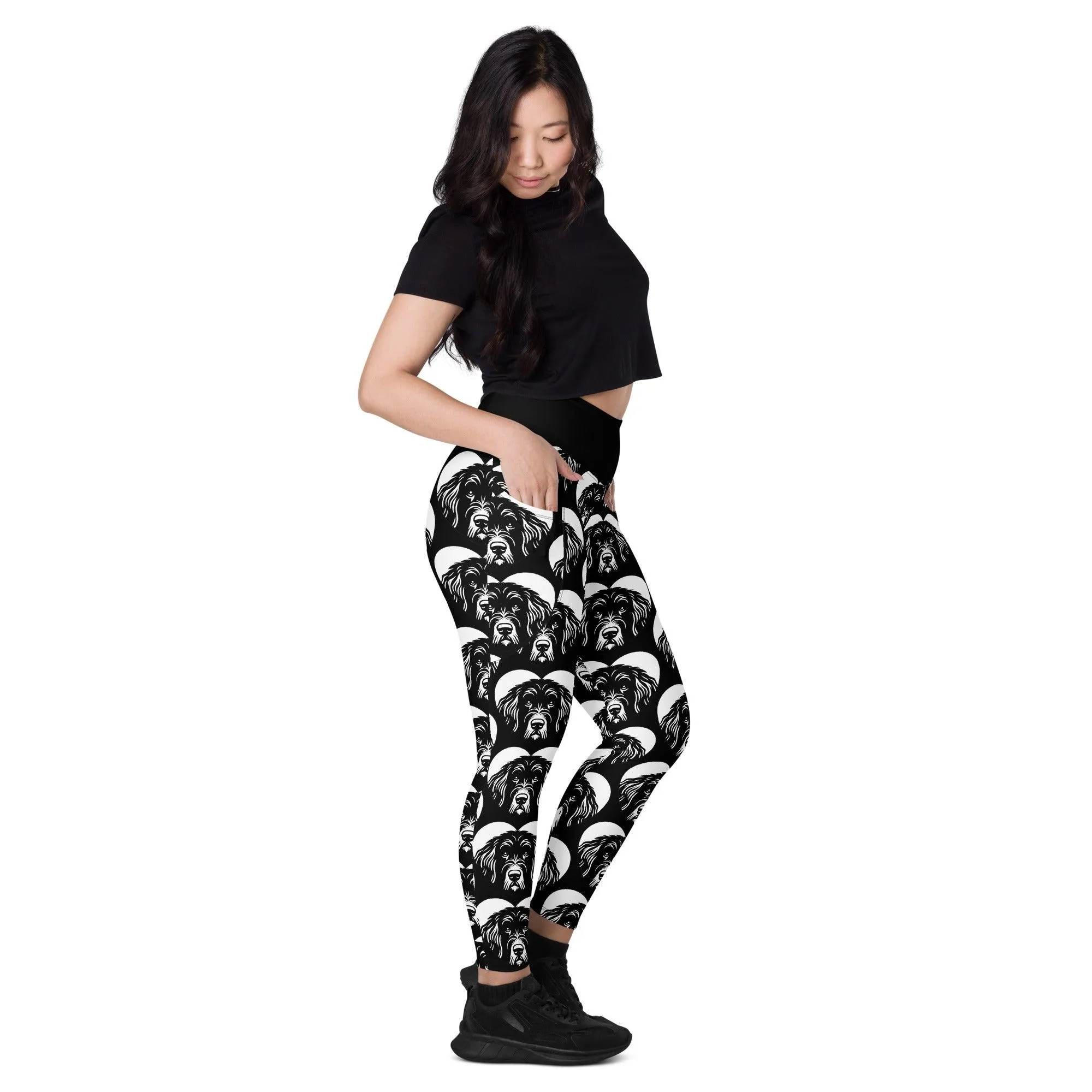 DOG BREED LEGGINGS with pockets - BERGAMASCO SHEEPDOG - HERTTAHOUND