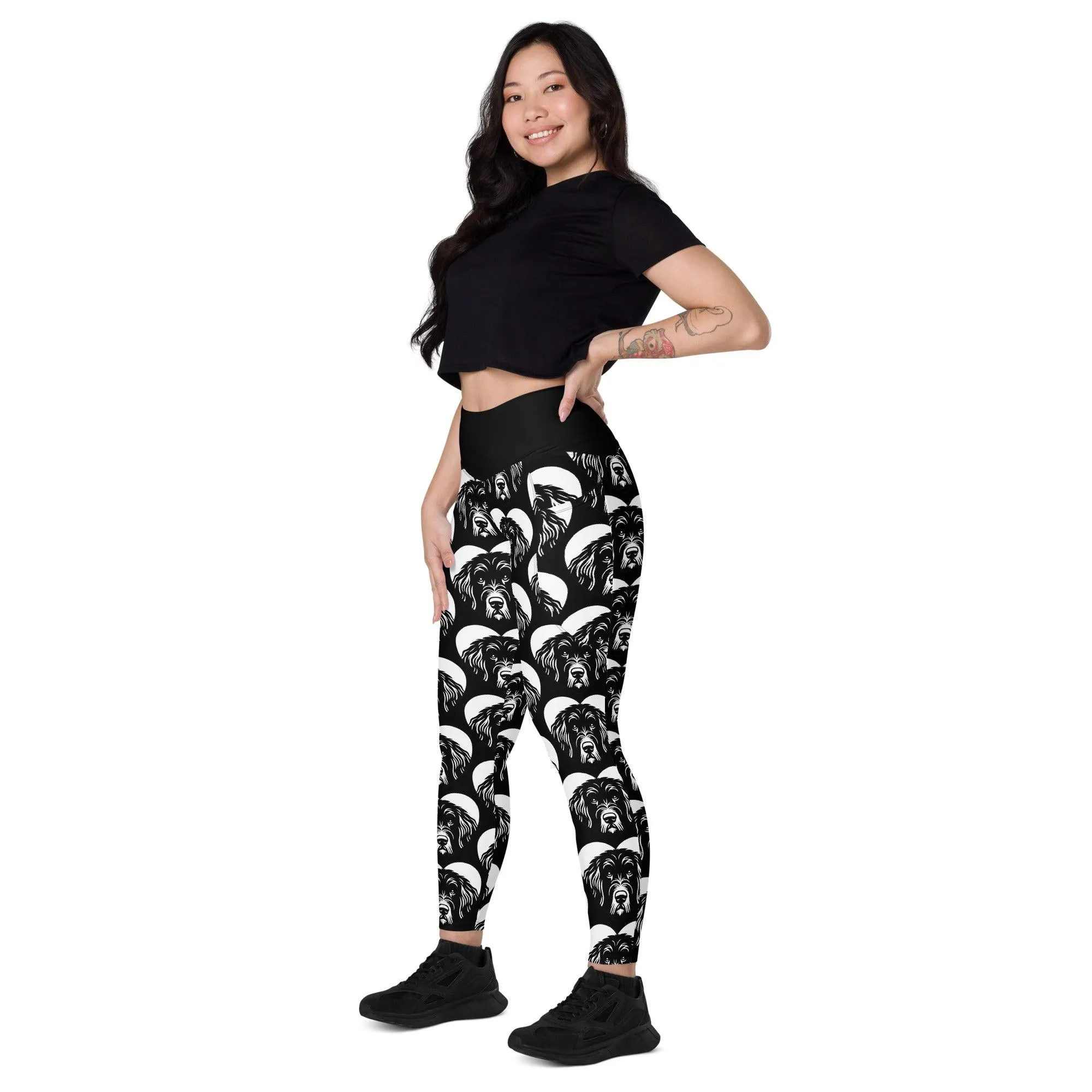 DOG BREED LEGGINGS with pockets - BERGAMASCO SHEEPDOG - HERTTAHOUND