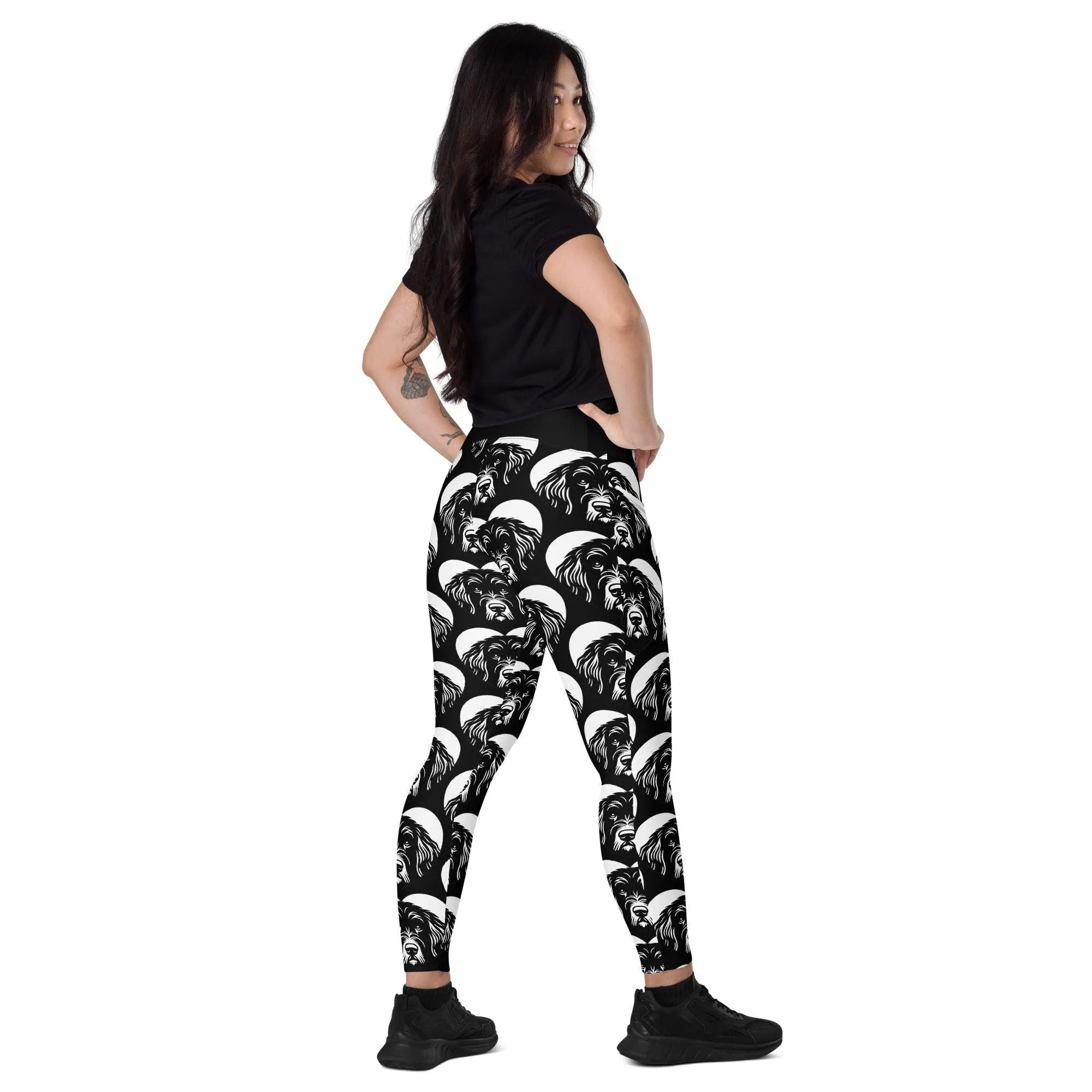 DOG BREED LEGGINGS with pockets - BERGAMASCO SHEEPDOG - HERTTAHOUND