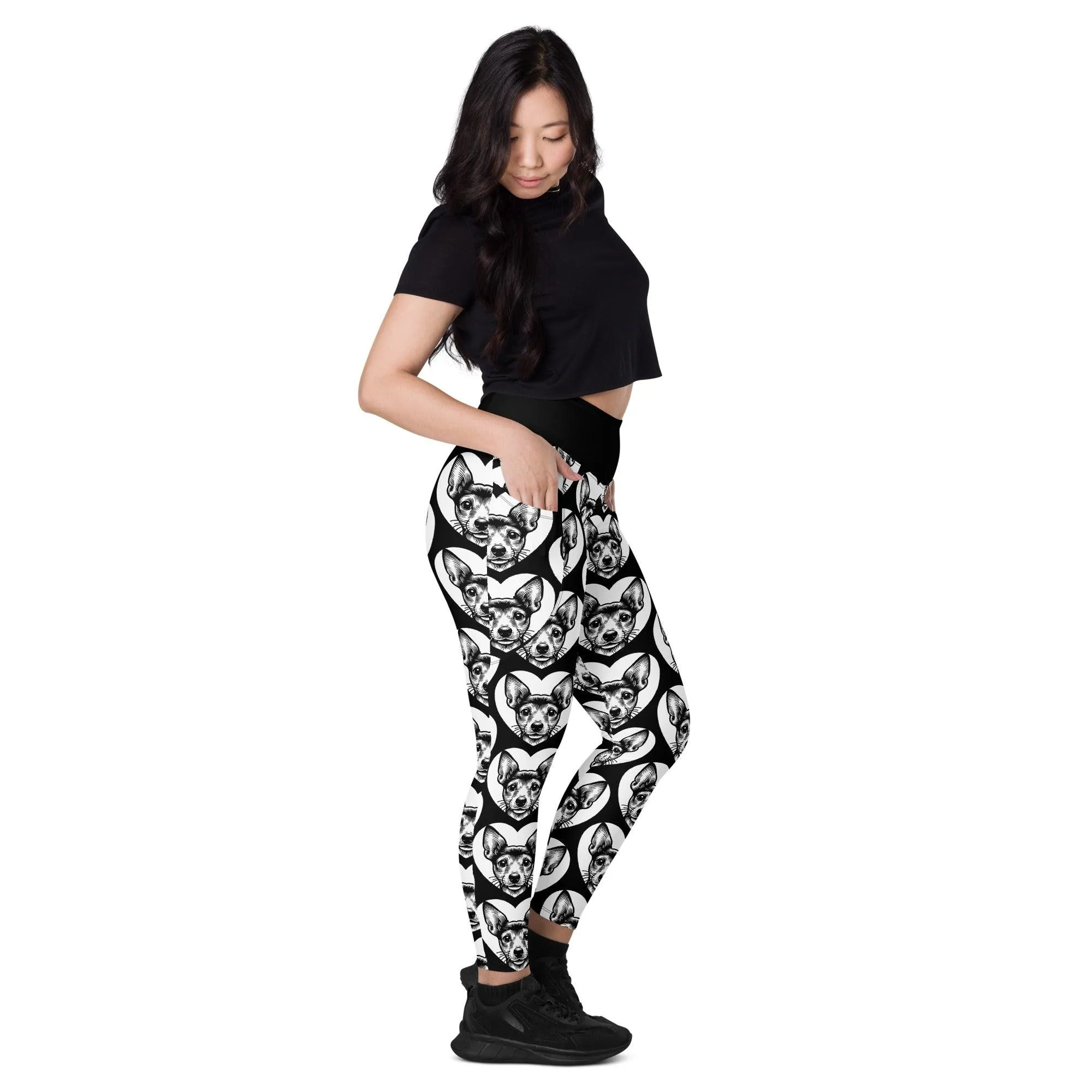 DOG BREED LEGGINGS with pockets - TOY FOX TERRIER - HERTTAHOUND