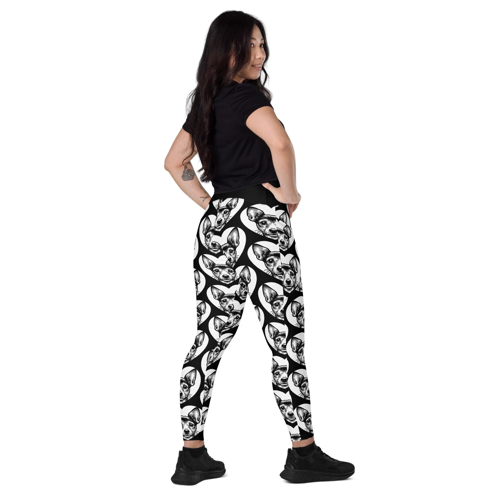 DOG BREED LEGGINGS with pockets - TOY FOX TERRIER - HERTTAHOUND