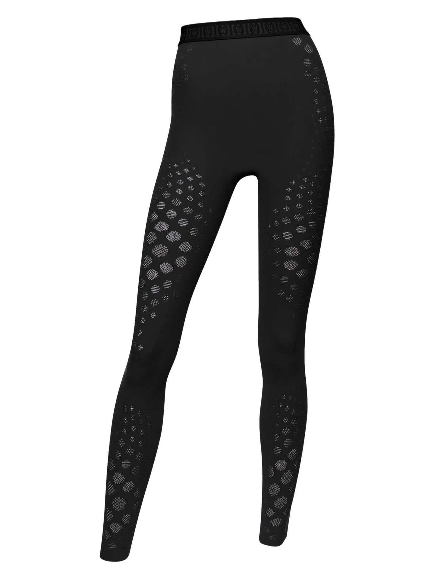 Dots Illusion Net Leggings - BLACK