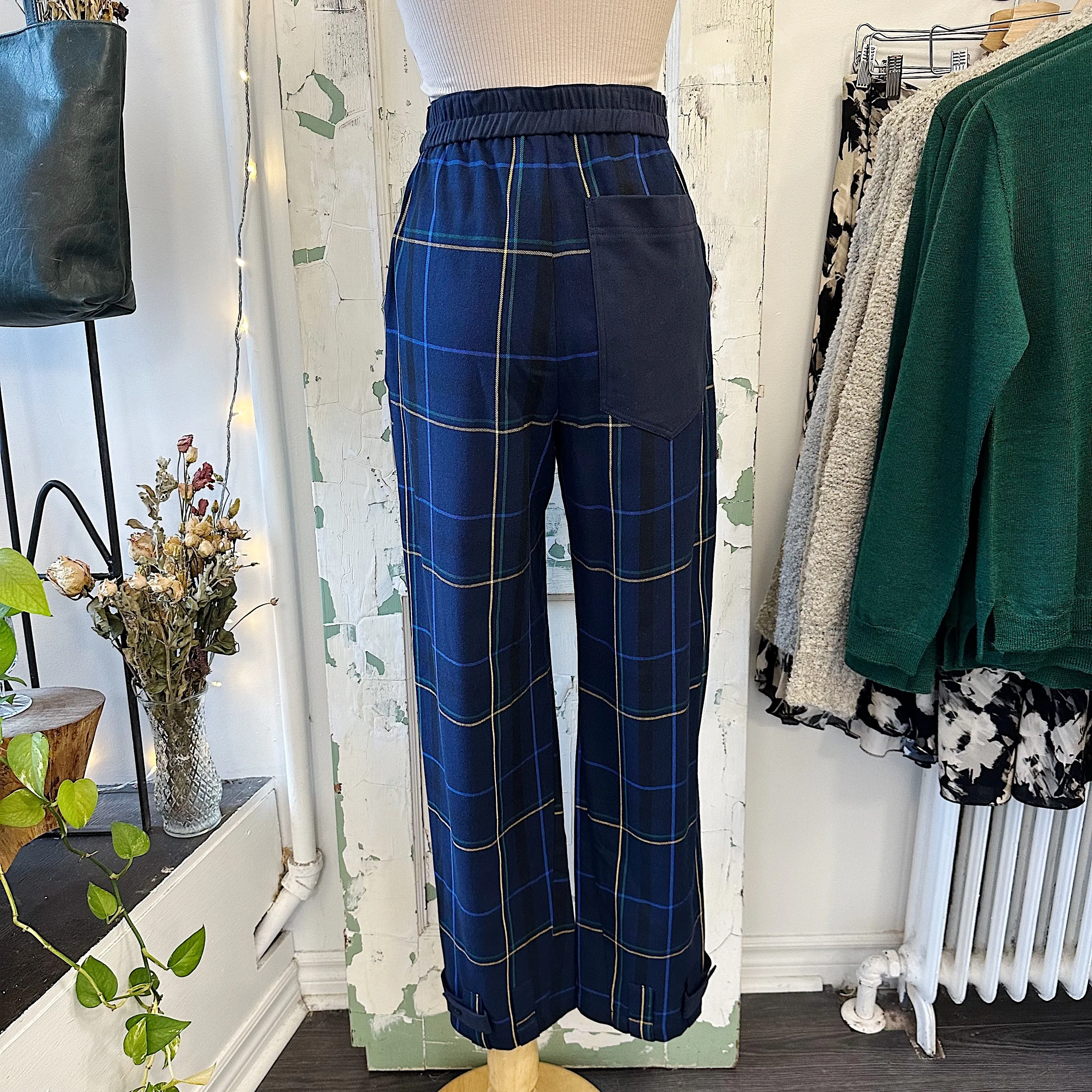 Eve Gravel // Snowdown Pants Blue Plaid