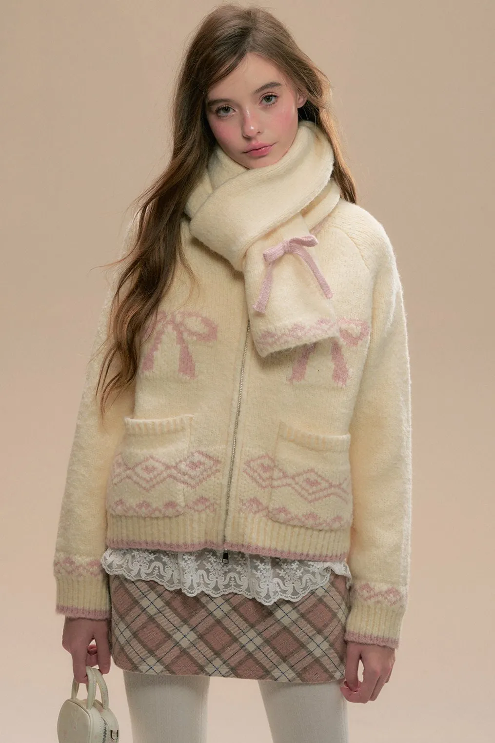 Fair Isle Knit Teenage Sweater Cardigan