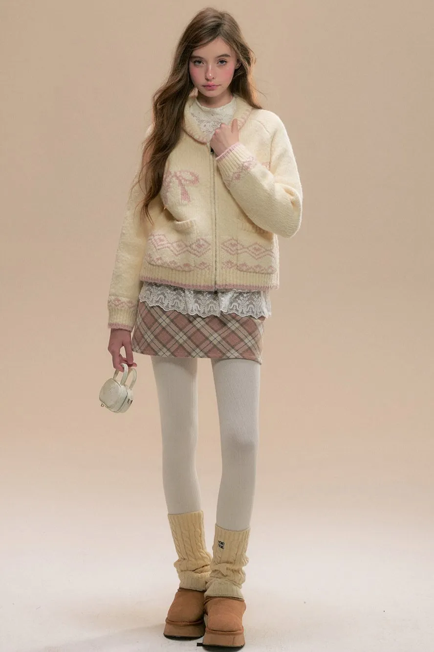 Fair Isle Knit Teenage Sweater Cardigan