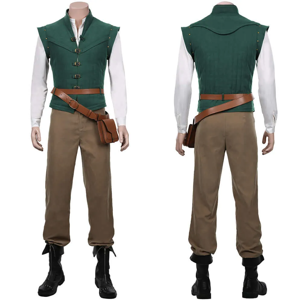 Flynn Rider Costume Vest Shirt Outfits Halloween Carnival Theme Party Cosplay