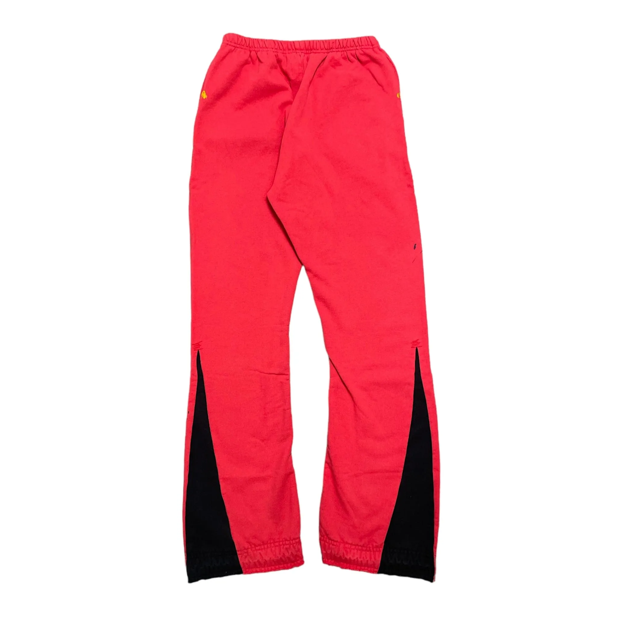 Gallery Department French Logo Paint Splatter LA Flare Sweatpants Red