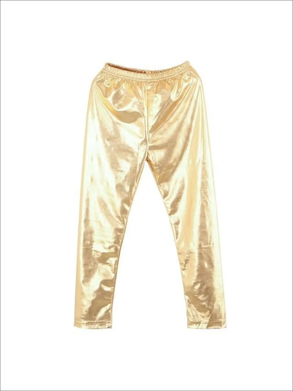 Girls Shiny Metallic Leggings ( 4 Color Options)