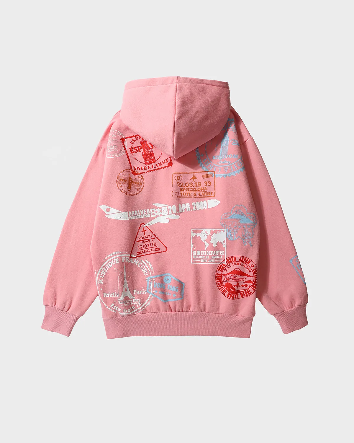 Globetrotter Hoodie & Sweats Set in Pink