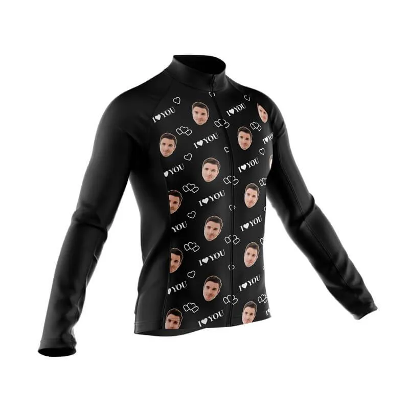 I love you Custom Face Thermal Club Jersey (black)