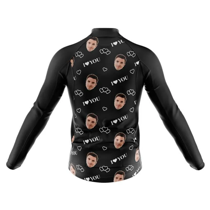 I love you Custom Face Thermal Club Jersey (black)