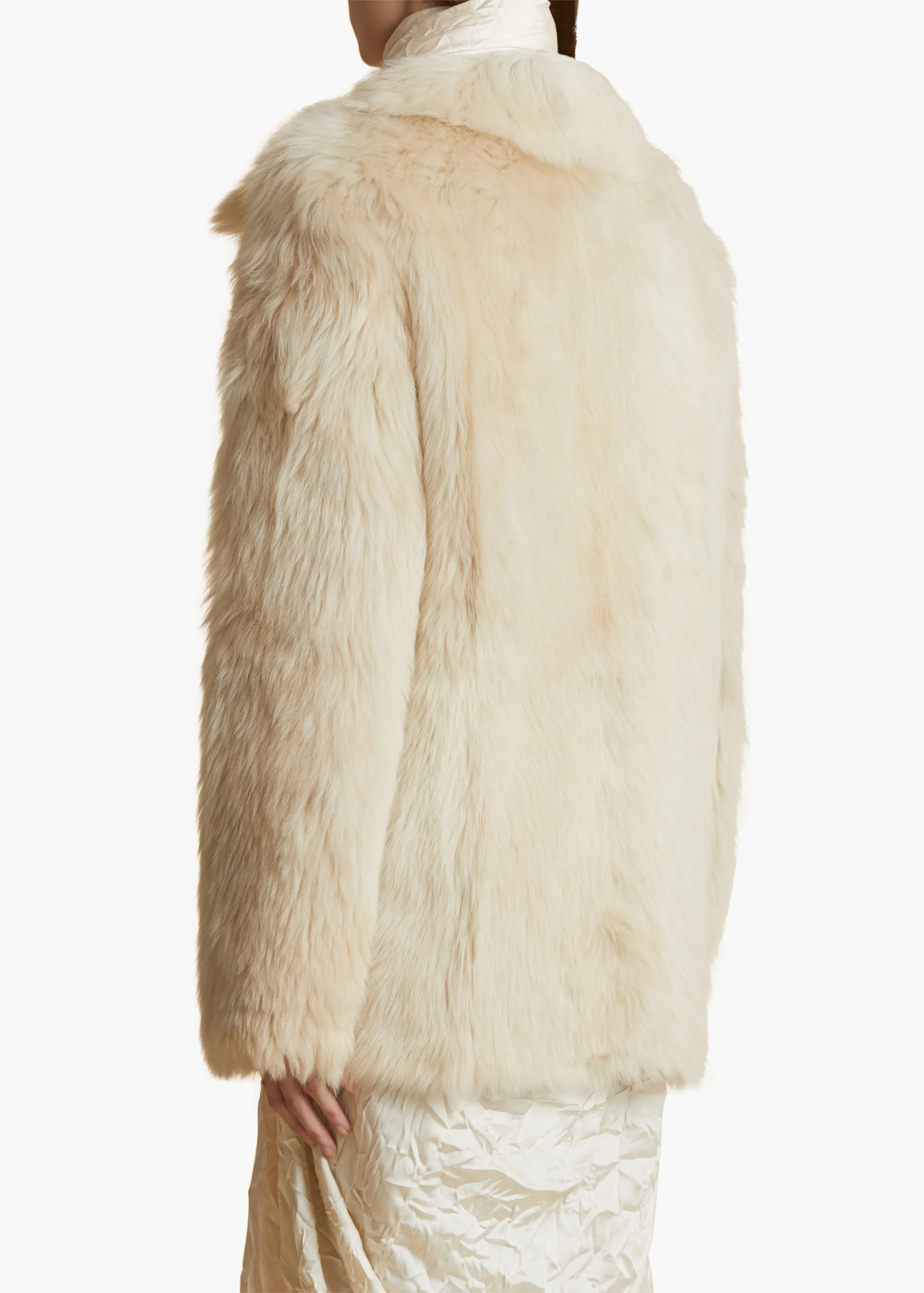 Iana Jacket in Cream Shearling