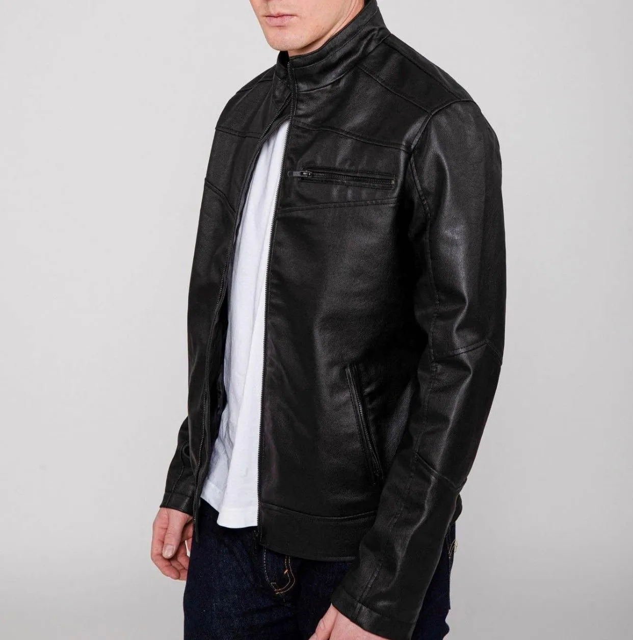 “In the Wind” Leather Biker Jacket