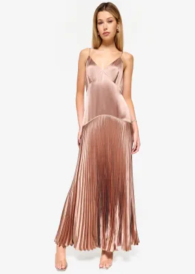 Jennelyn Pleated Gown Mink