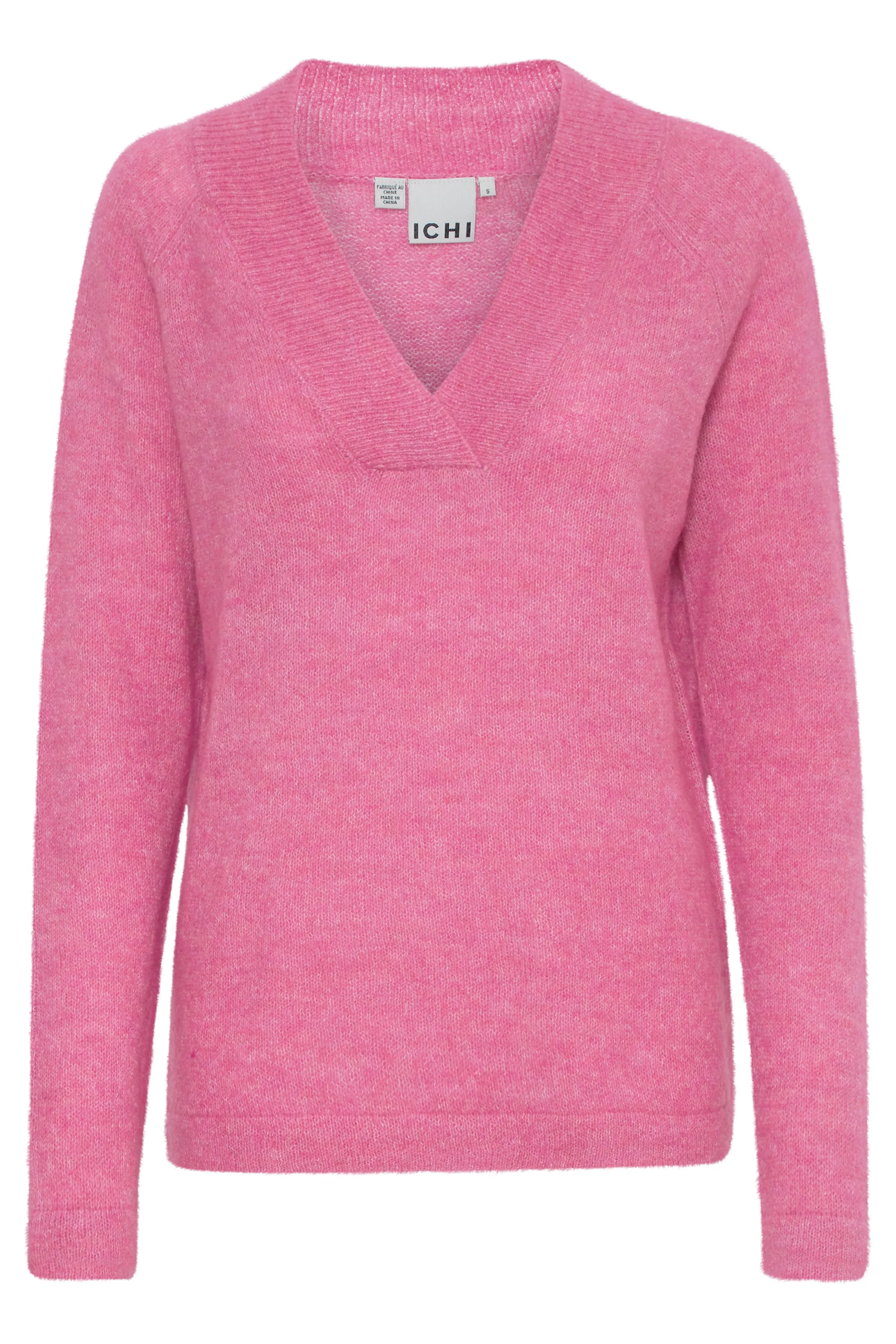 Kamara V-Neck Jumper (Super Pink)