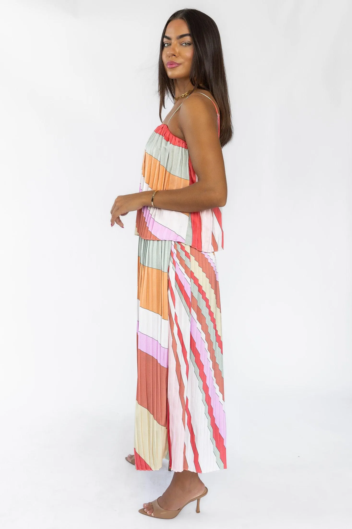 Kandy Stripe Top & Skirt Set - Final Sale