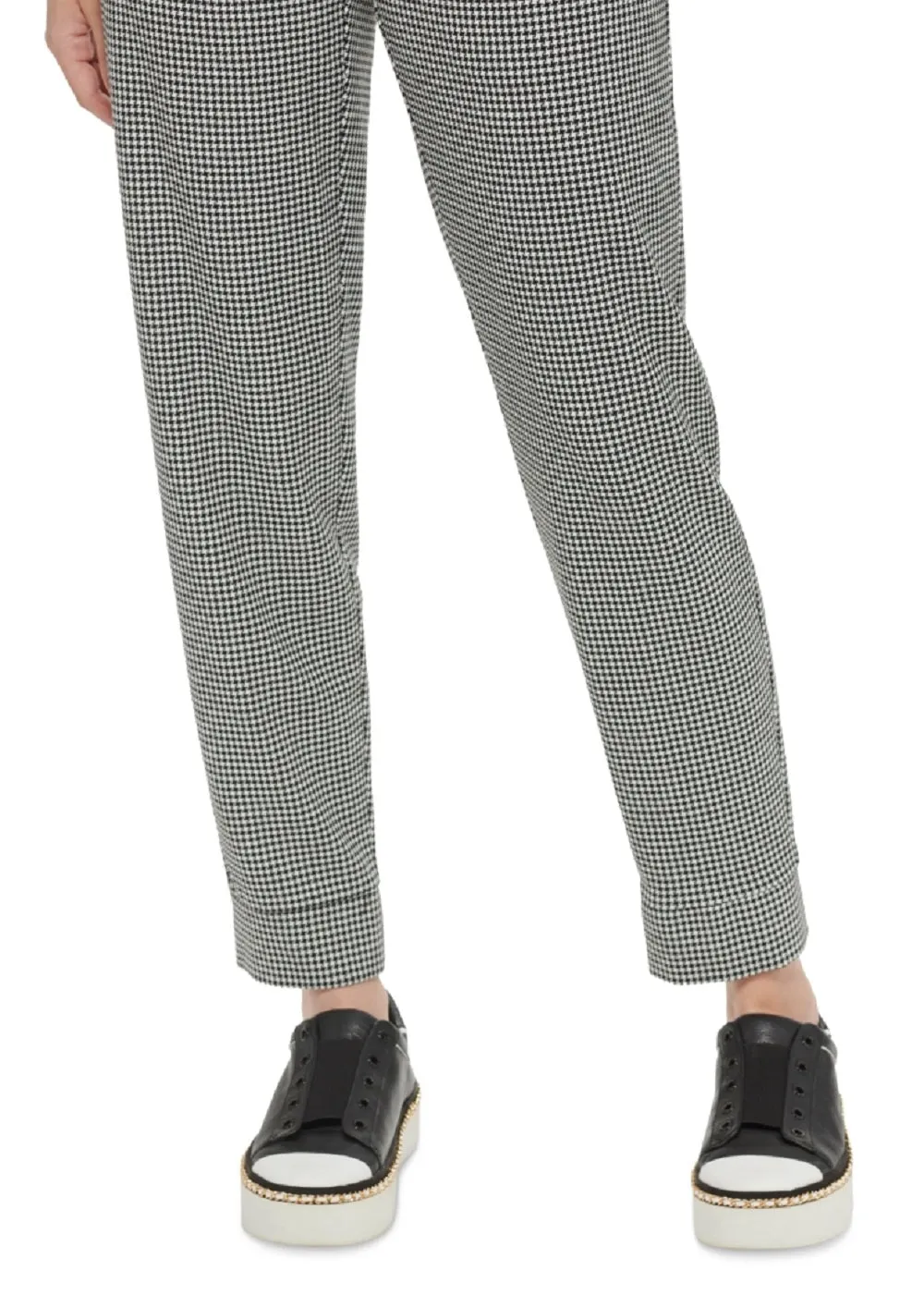 Karl Lagerfeld Paris Women's Houndstooth Jogger Pants Black