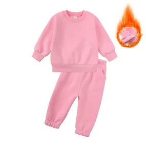 Kids Casual Sports Sweatshirt and Pants Two-piece Outfit Set