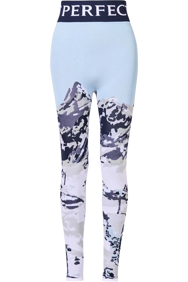 Landscape Print Jacquard Leggings