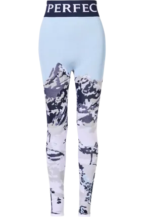 Landscape Print Jacquard Leggings