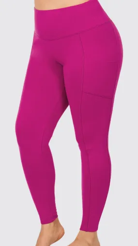 Leggings à poche latérale - magenta