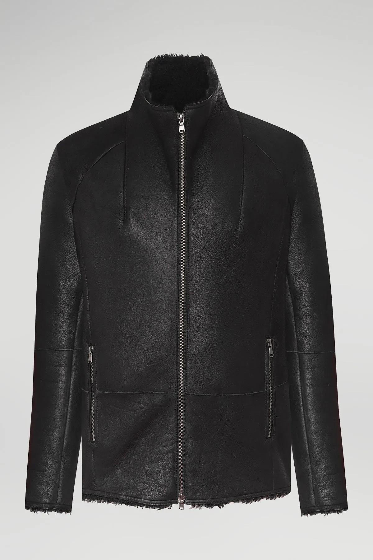 Leo - Black Shearling Jacket