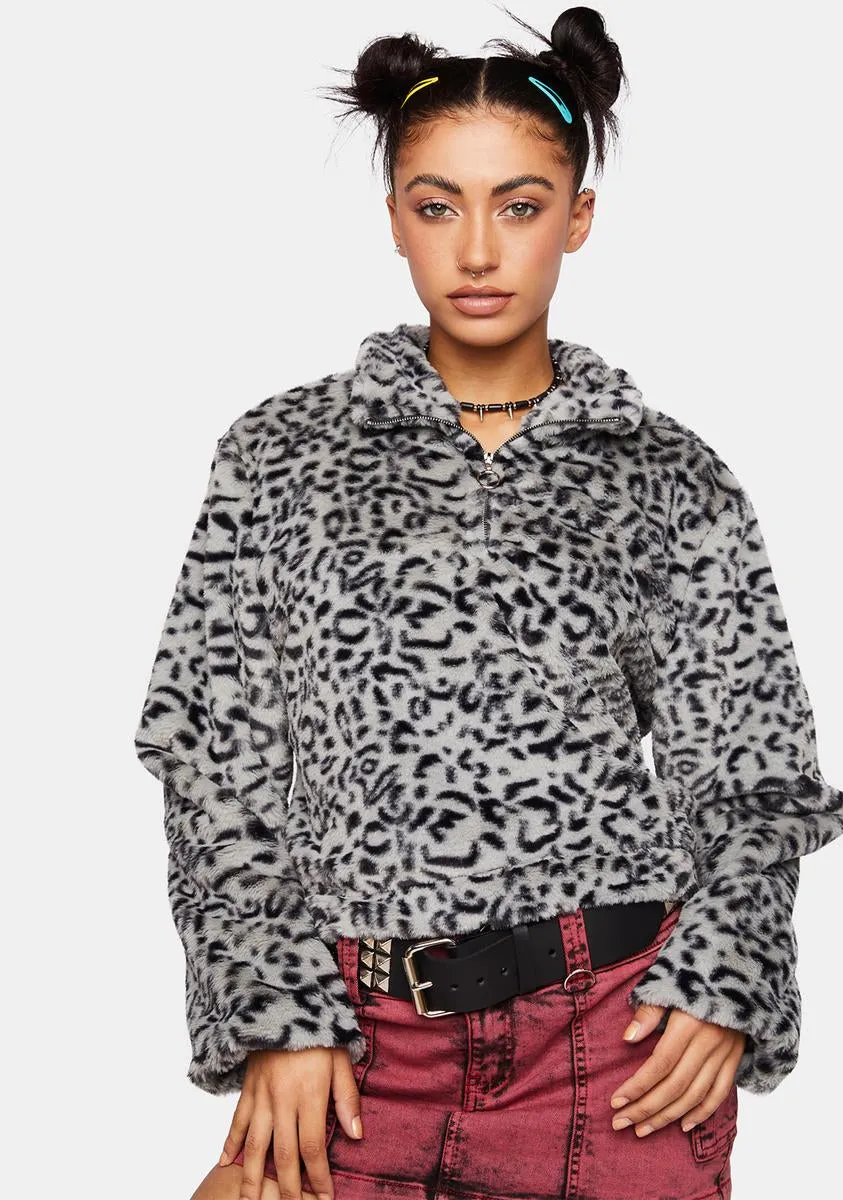 Leopard Fleece Jacket