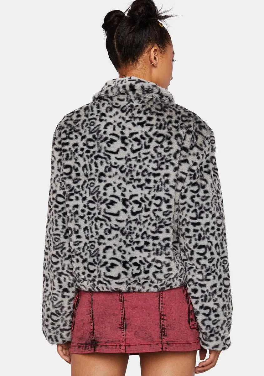 Leopard Fleece Jacket