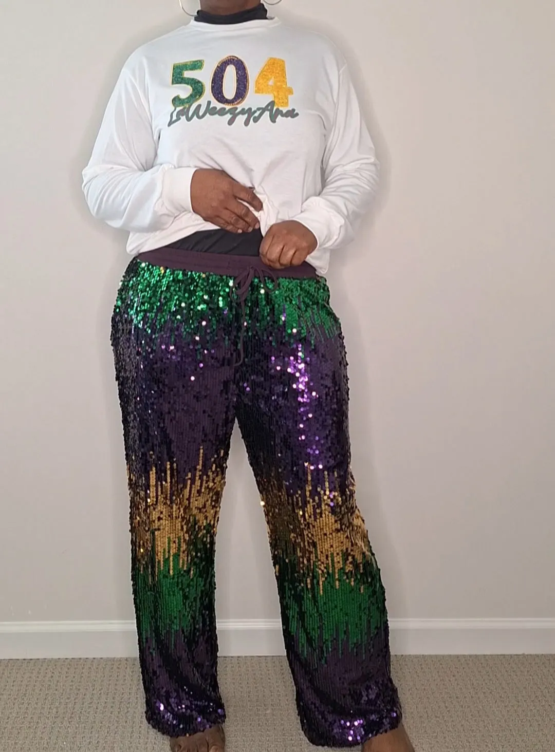 MARDI GRAS Jogger Sweatpants with 504 sweatshirt