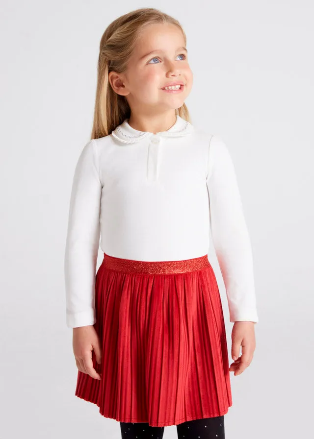 Mayoral 4944 083 - Red Pleated Skirt