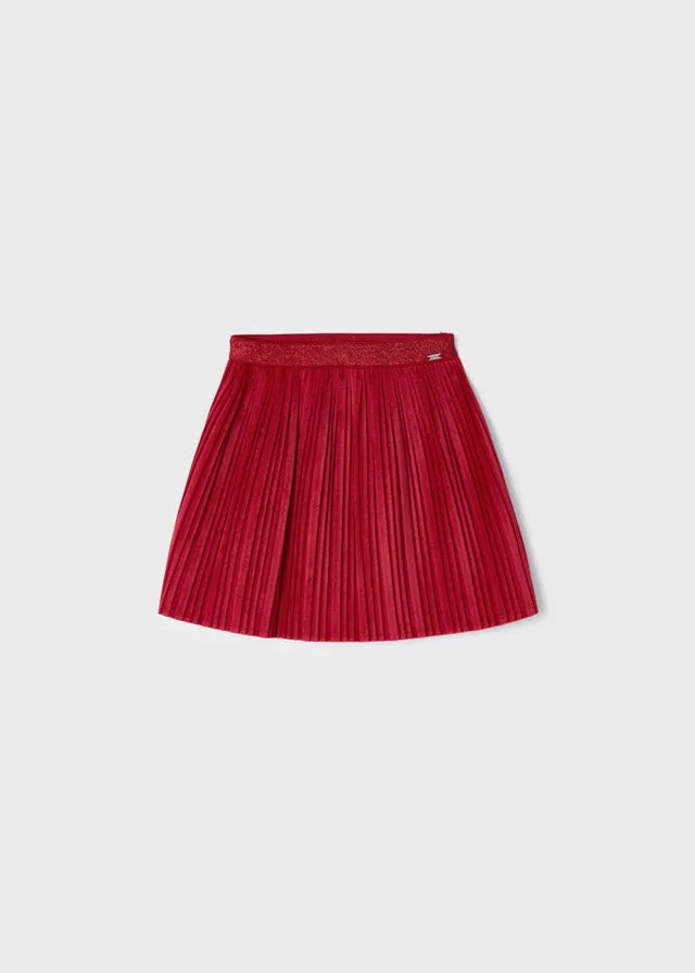 Mayoral 4944 083 - Red Pleated Skirt