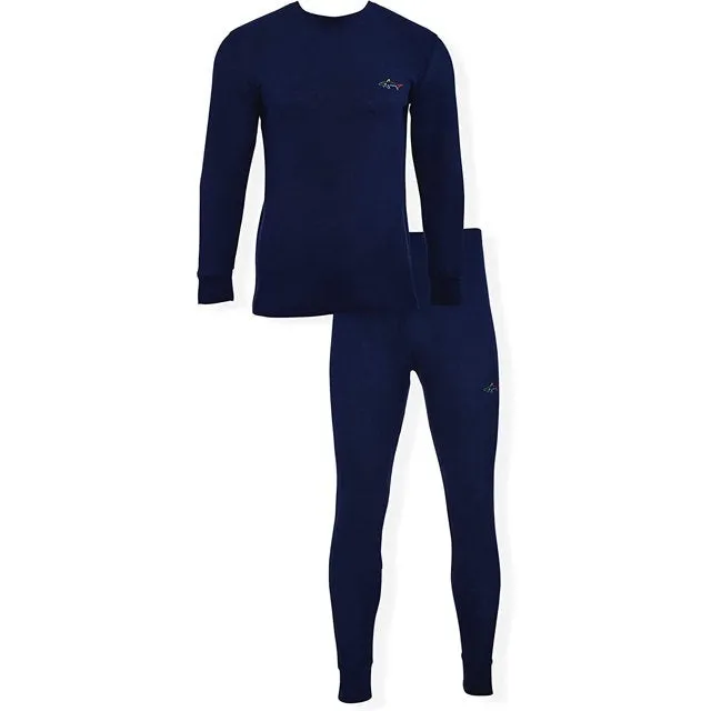 Men Waffle Thermal Set Navy