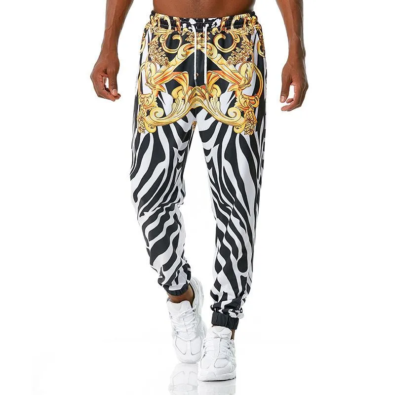 Men's Printed Mid-Rise Elastic Pocket Lounge Pants 96773962L