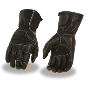 Men's Thermal Lined Padded Back Racing Glove w/Reflective Piping