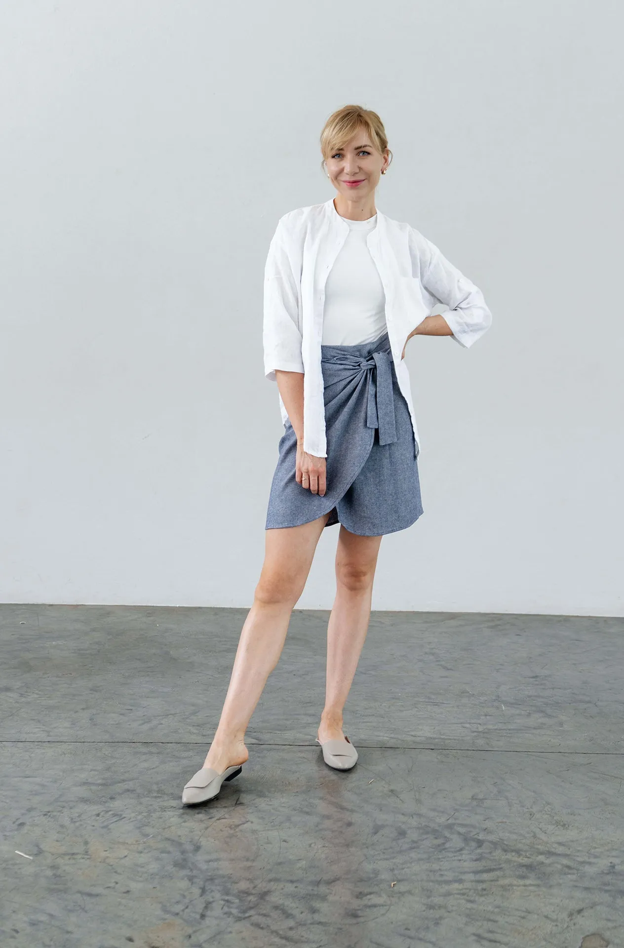 Mini Clifton Skirt | Blue Chambray