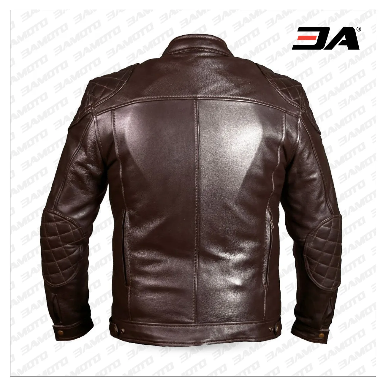 Mirage Motorcycle Leather Jacket Brown