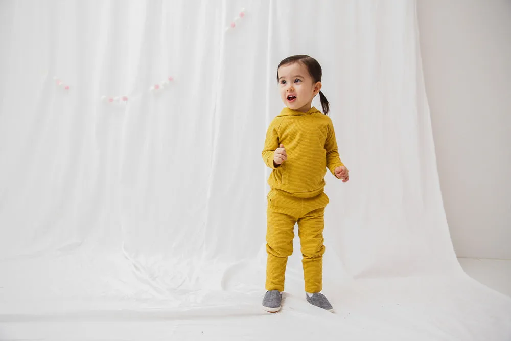 Mustard Bold Bengdi Hoodie & Pants Set