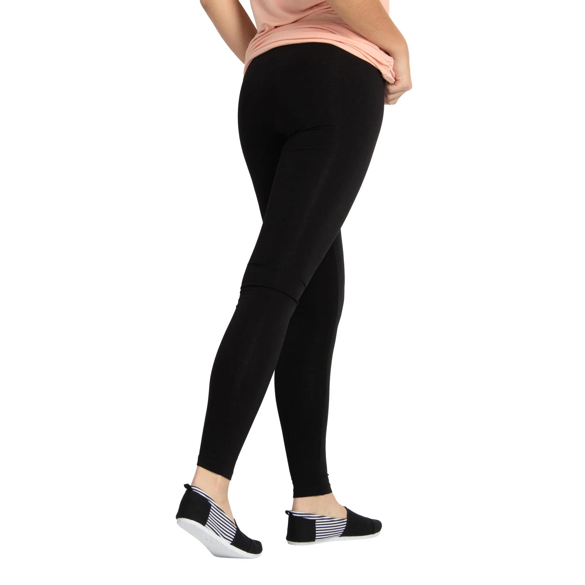 mySTYLE Women's Leggings with Non-Slip Waistband, Black