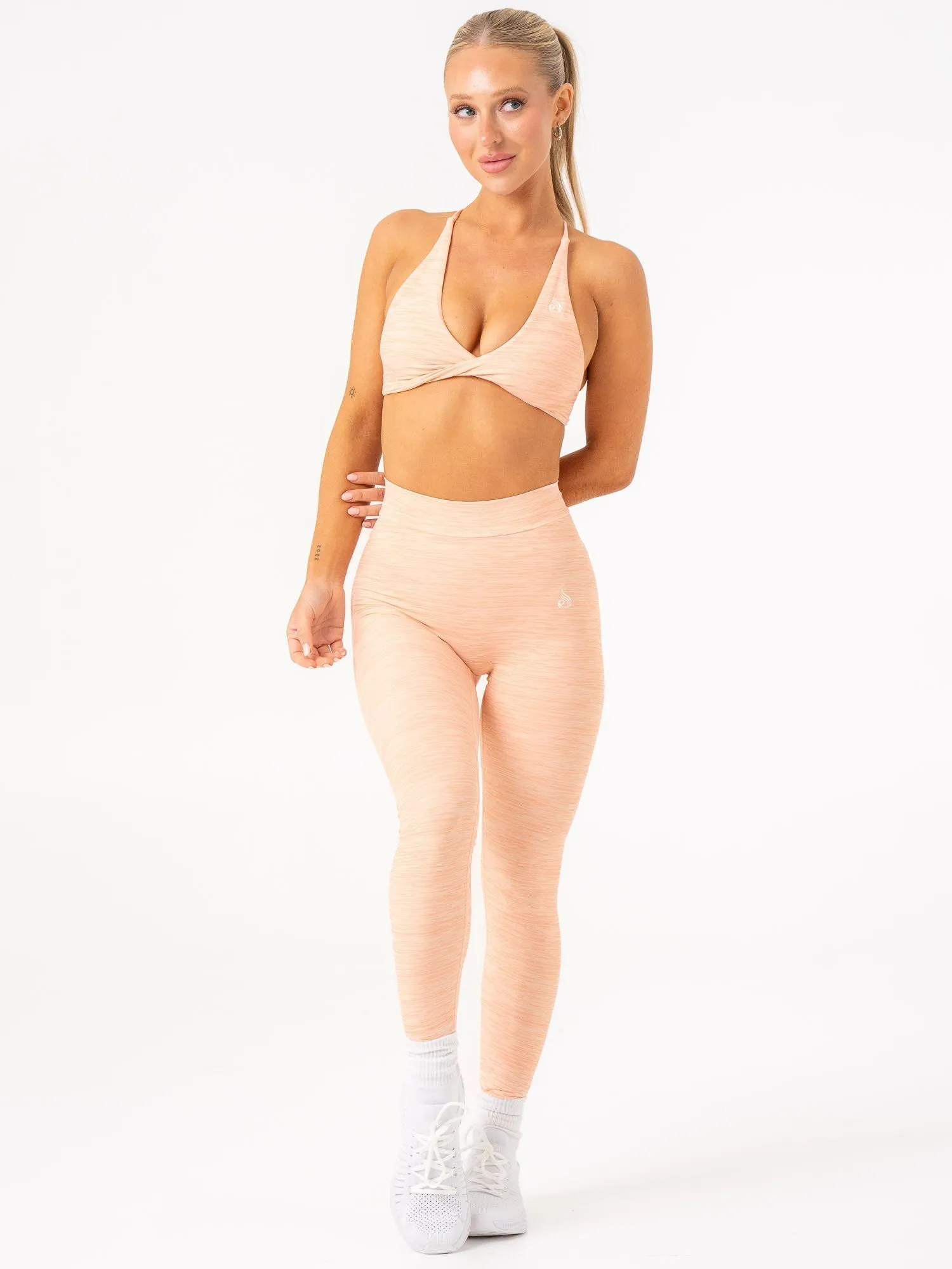 NKD V Scrunch Leggings - Blush Marl