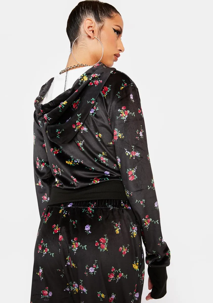 Noir Floral Bedford Jacket