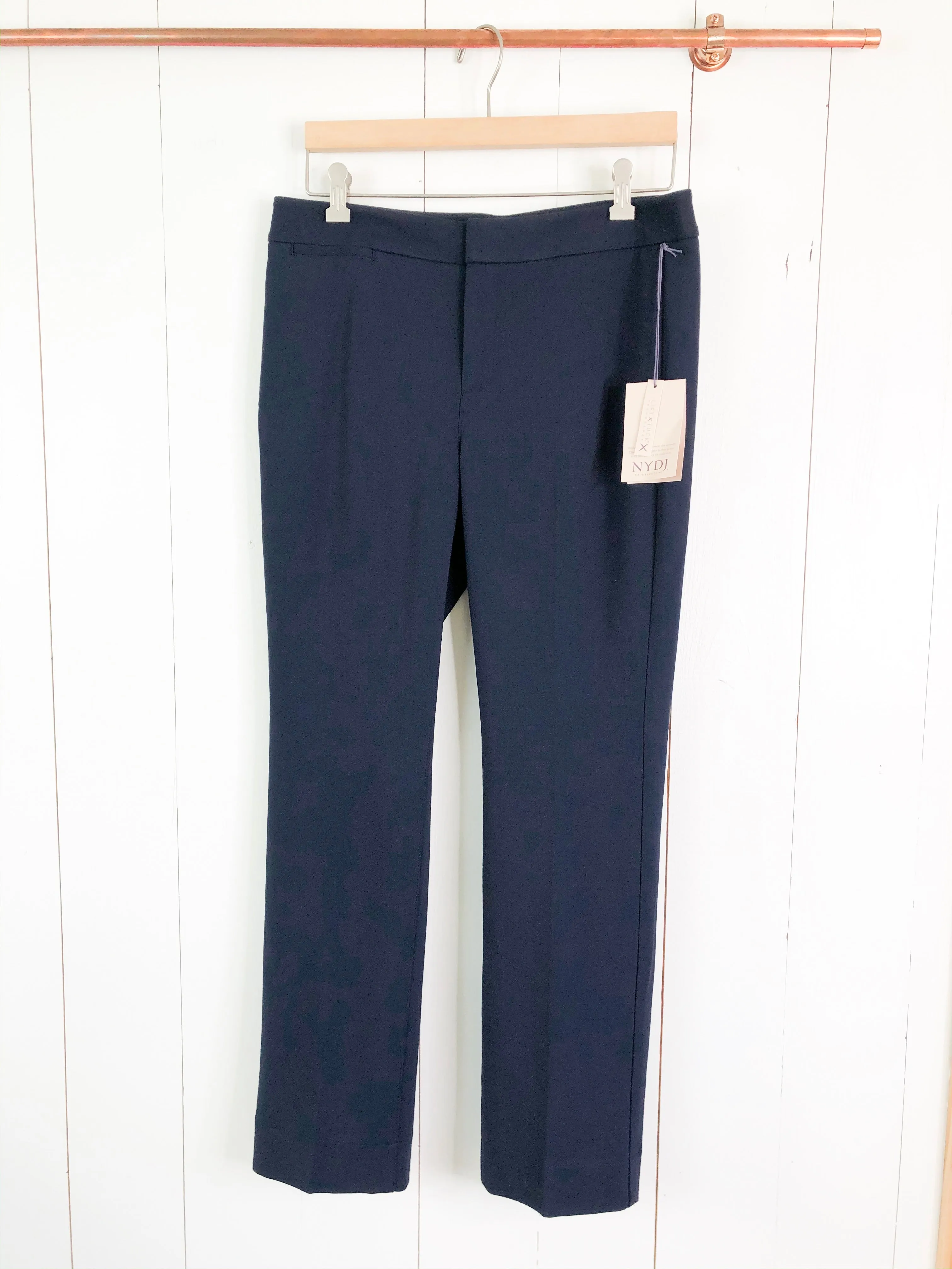 NYDJ Slim Trouser Pants NWT 10P Navy