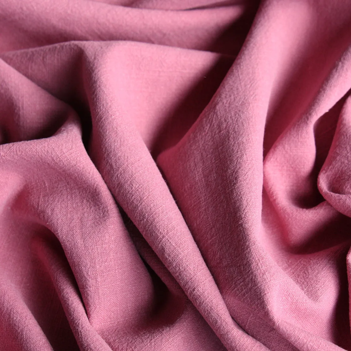 Orchid Pink Pebbled Washed Linen