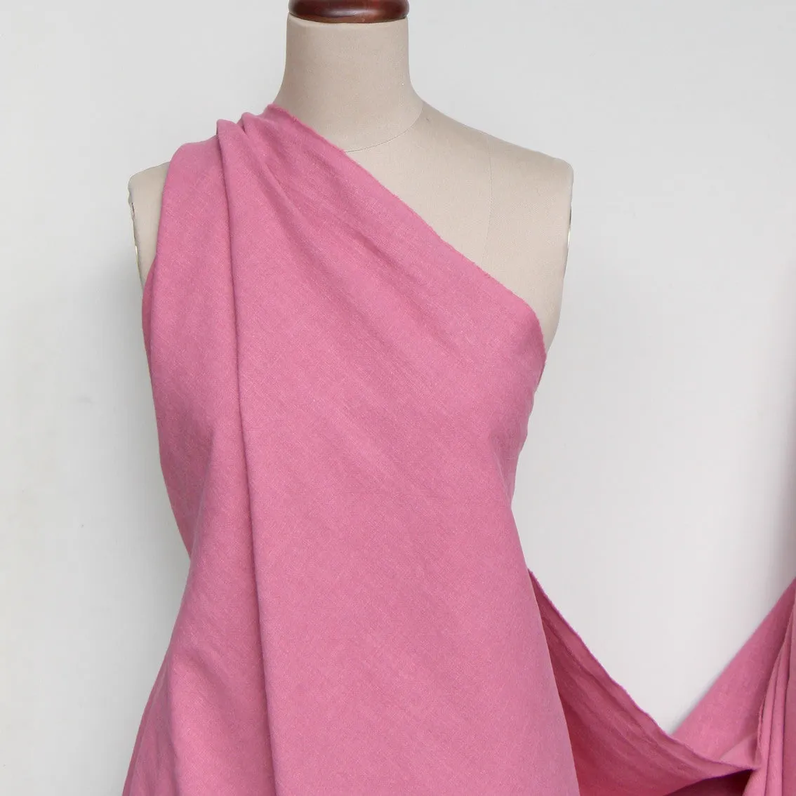 Orchid Pink Pebbled Washed Linen