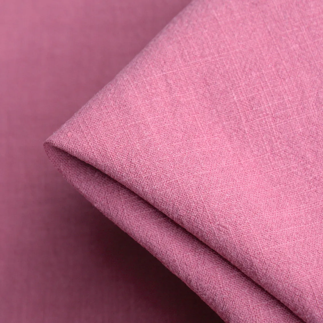 Orchid Pink Pebbled Washed Linen